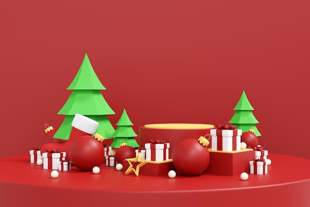 Festive Merry Christmas and Happy New Year Background