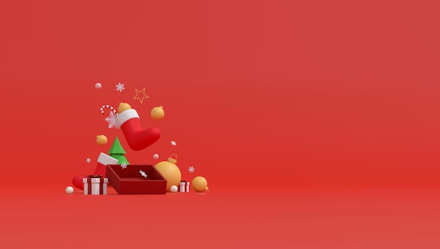 Festive Merry Christmas and Happy New Year Background