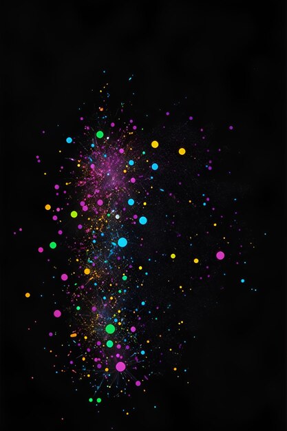 festive multi colored glitter on black background with warm spotlight new year and xmas backdrop