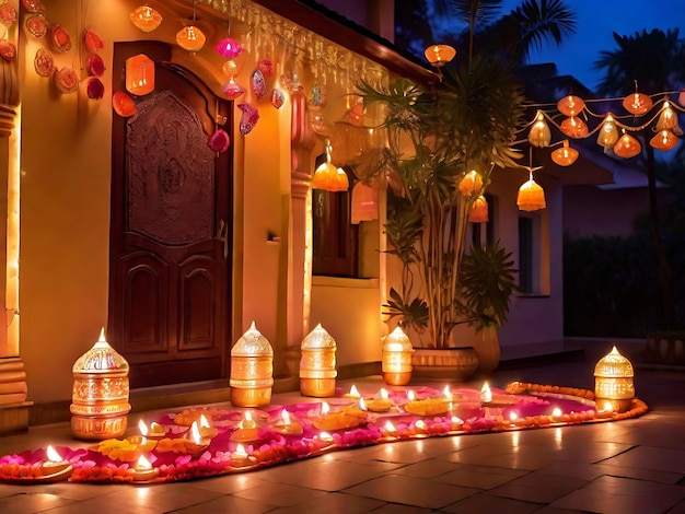 Festive Outdoor Lighting Decor for Celebrations