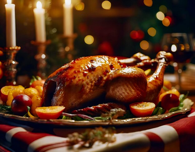 Photo festive poultry dish