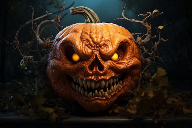 Festive Pumpkin halloween Generate Ai