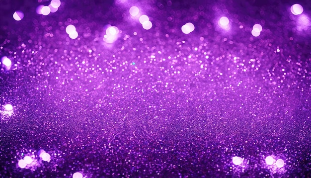 Festive purple background with sparkles light holiday concept