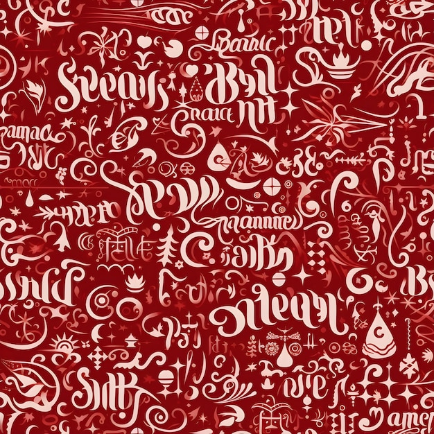 Festive Red Christmas Pattern