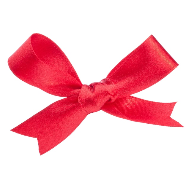 Festive red gift bow