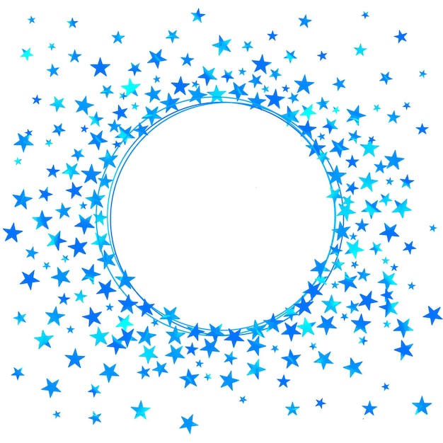 festive round frame of wheels and stars, isolated