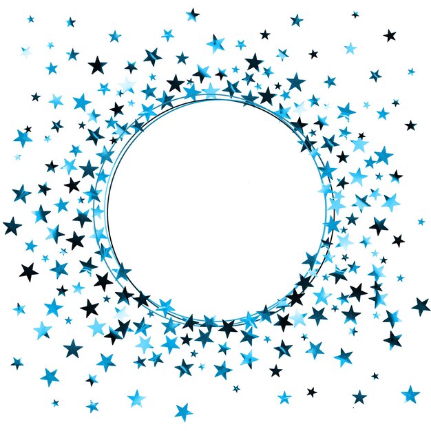 festive round frame of wheels and stars, isolated