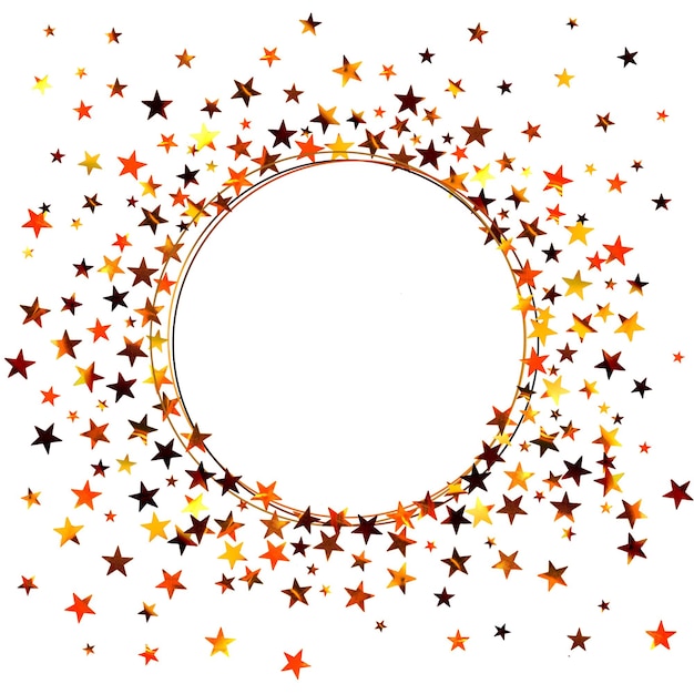 festive round frame of wheels and stars, isolated