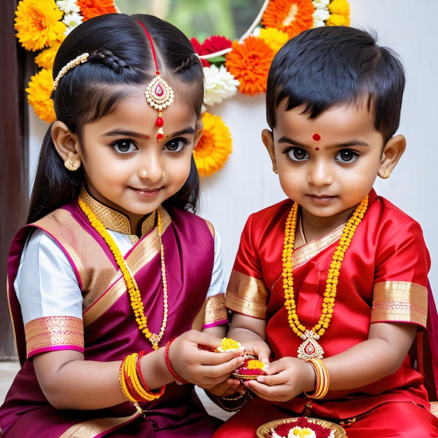 Photo festive siblings a celebration of raksha bandhan
