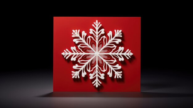 Festive snowflake holiday card