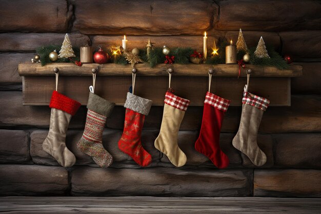 Festive Stockings Yuletide Cheer Displayed