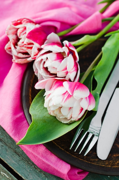 Festive Table Set for Mother's Day or Birthday.