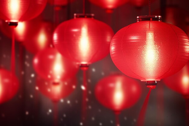 Premium AI Image  A Festive Tapestry Chinese New Year Bliss in Vibrant 