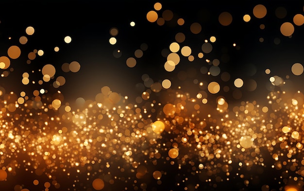 Festive vector background with gold glitter and confetis