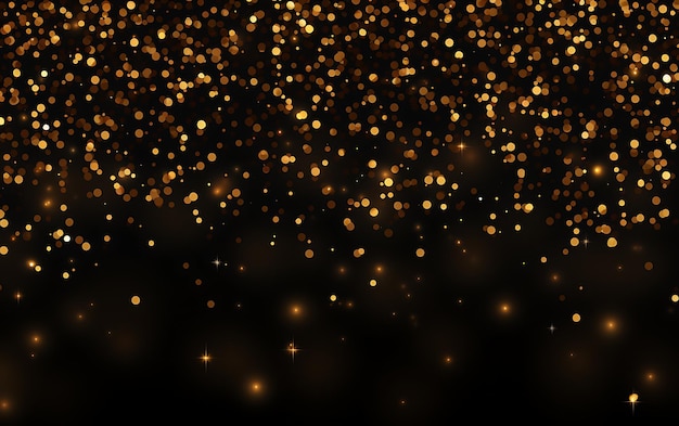 Festive vector background with gold glitter and confetis