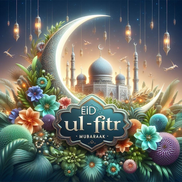 festive vibes celebrate EidulFitr with this lively and captivating Mubarak banner design