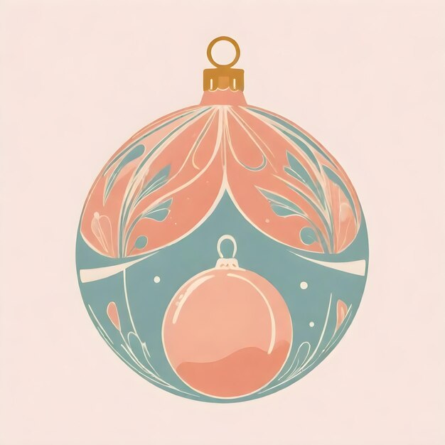 Festive Watercolor Christmas Ball Clipart