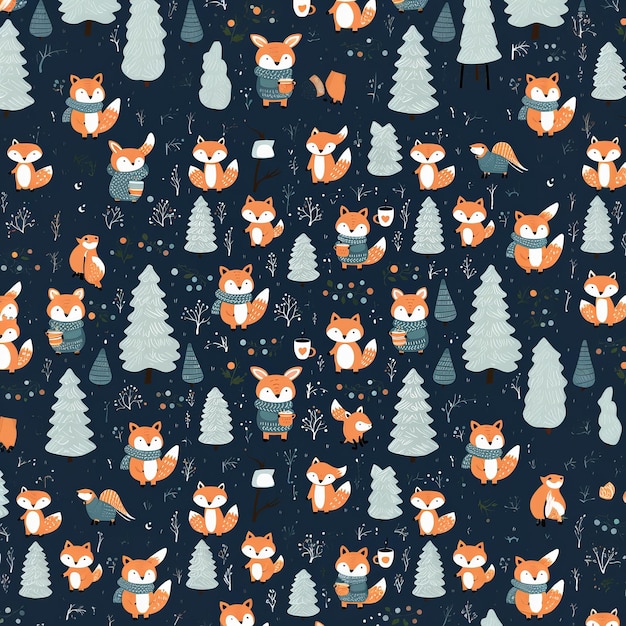 a festive wonderland embrace the cozy adorableness of christmas with this pattern