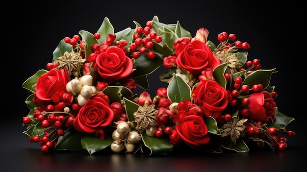 A festive wreath to commemorate Christmas