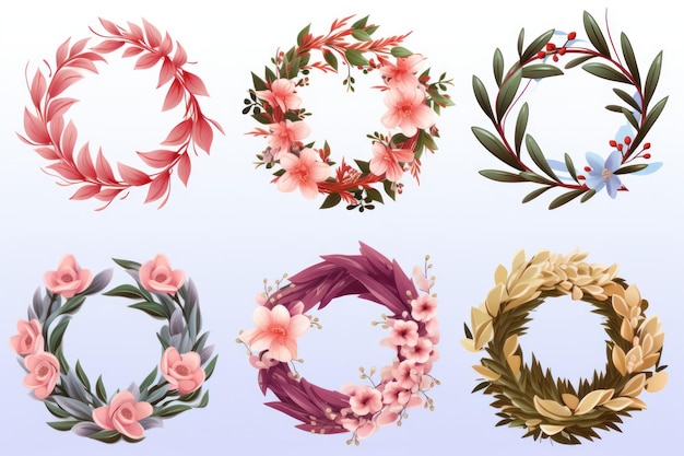 Photo festive wreaths generative ai