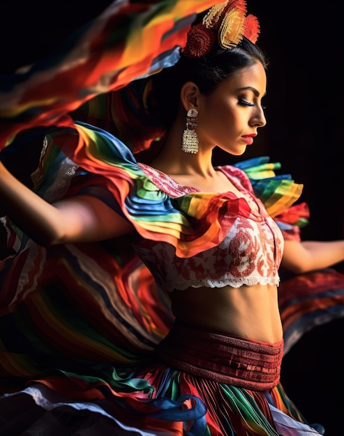 Festiviteiten in Zuid-Amerika Een Mexicaanse danseres
