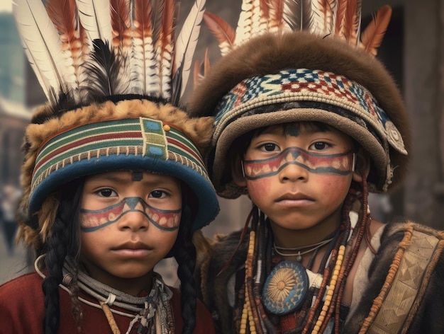 Festivities in southamerica colorful carnival of people on the street