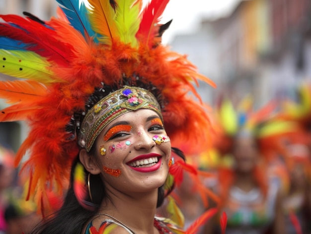 南米のお祭り メキシコ人女性ダンサー