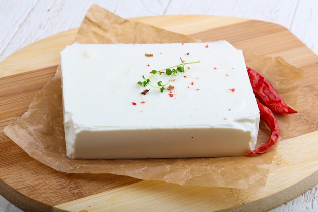 Formaggio di mattoni di feta