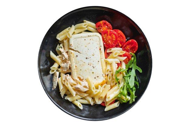 フェタパスタトマトチェリーフェタチーズペンネフェタパスタトレンドミール