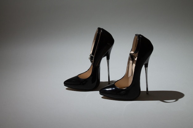 Buy Crisscross Strappy 7 Inch Round Heel Black Shoes at Vavoom.com