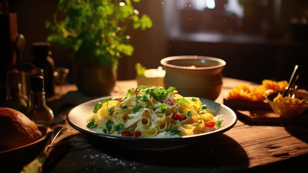 Fettuccine Alfredoまたはfettuccine al burroはイタリアのパスタ料理です