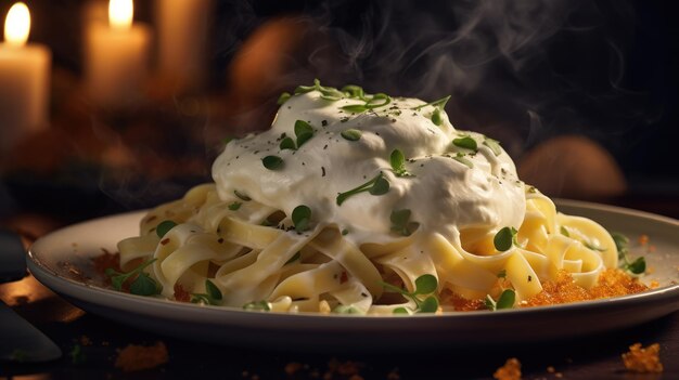 Fettuccine Alfredo of fettuccine al burro is een Italiaans pastagerecht