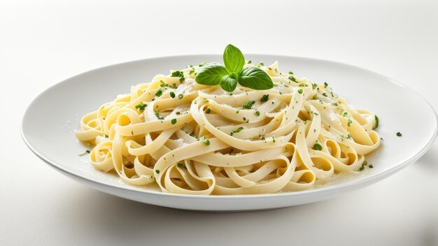 Fettuccine Alfredo Pasta dish with fettuccine noodles in a creamy Alfredo sauce