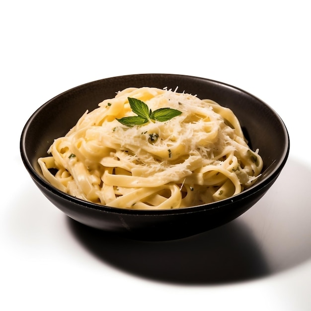 Fettuccine alfredo with parmesan cheese