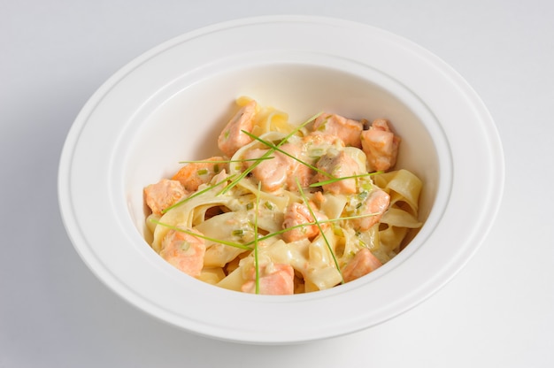 Fettuccine met zalm