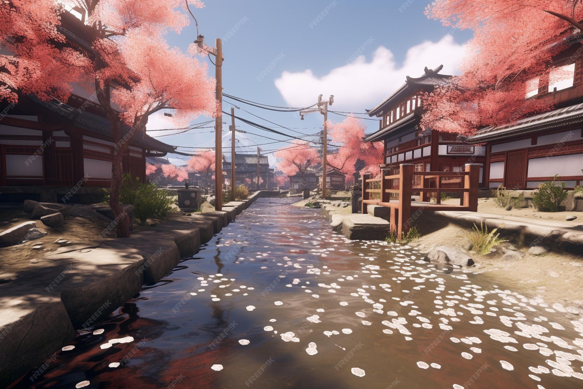 Premium AI Image An Feudal Japan Village Walk premium-ai-image-an-feudal-japan-village-walk