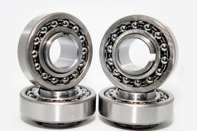 few different bearings on a white background with clipping pat