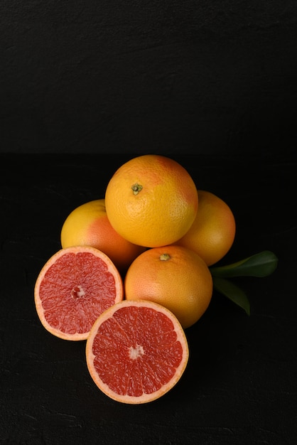 Few fresh juicy grapefruits