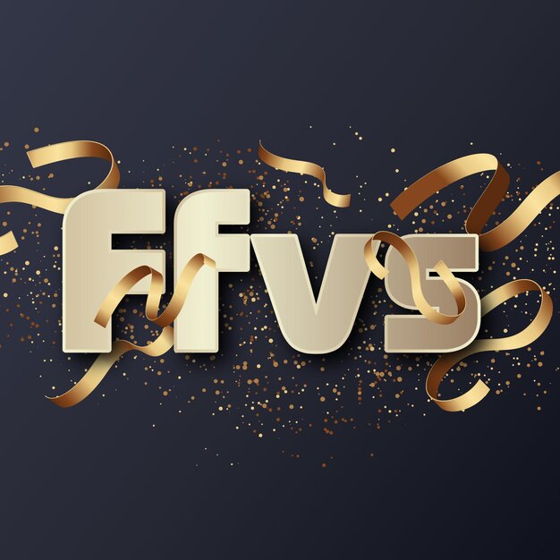 Ffvs Text effect Gold JPG attractive background card photo