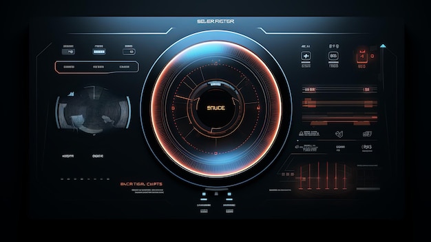 Foto fi digitale hud interface sci minimalistisch