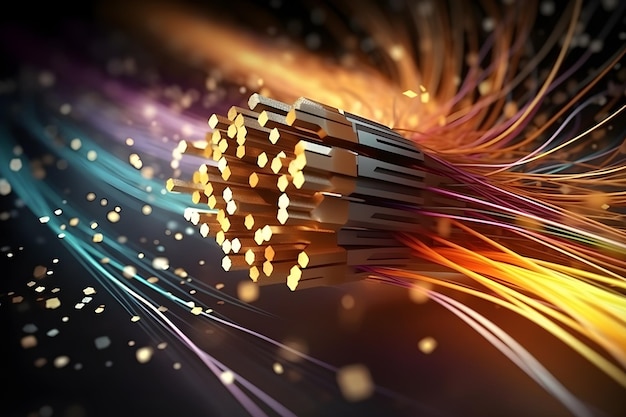Fiber optic cable internet connection
