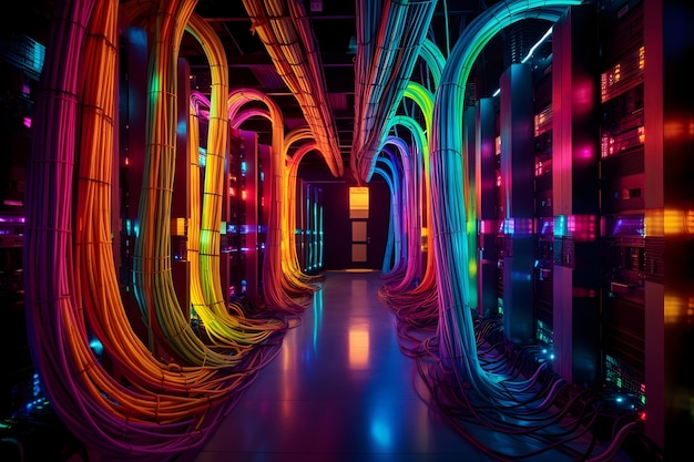 Fiber Optic cables in a data center