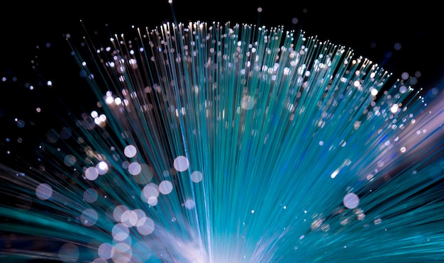 fiber optic showing data or internet communication concept