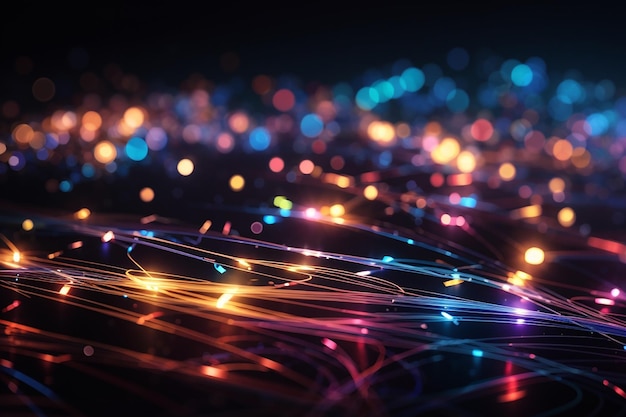 Fiber optics lights abstract background