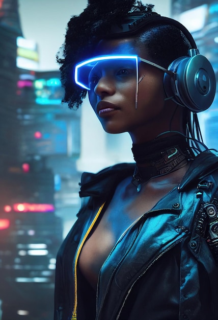 Girl Wearing Headphones Cyberpunk Wallpapers - Girl Wallpapers