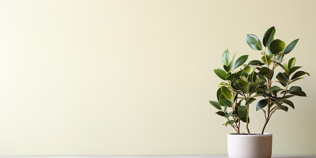 Foto ficus planten thuis met lege ruimte voor tekst