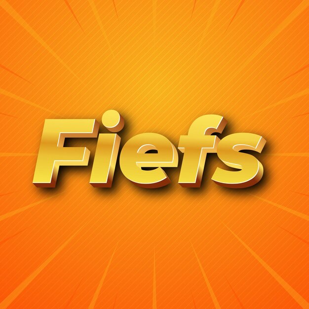 Fiefs テキスト効果 ゴールド JPG 魅力的な背景カード写真コンフェッティ