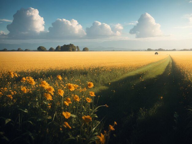 Field background images collections cute wallpapers ai generated