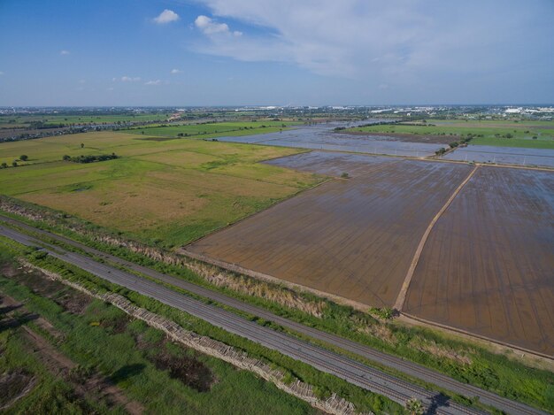 field background top view landscape nature