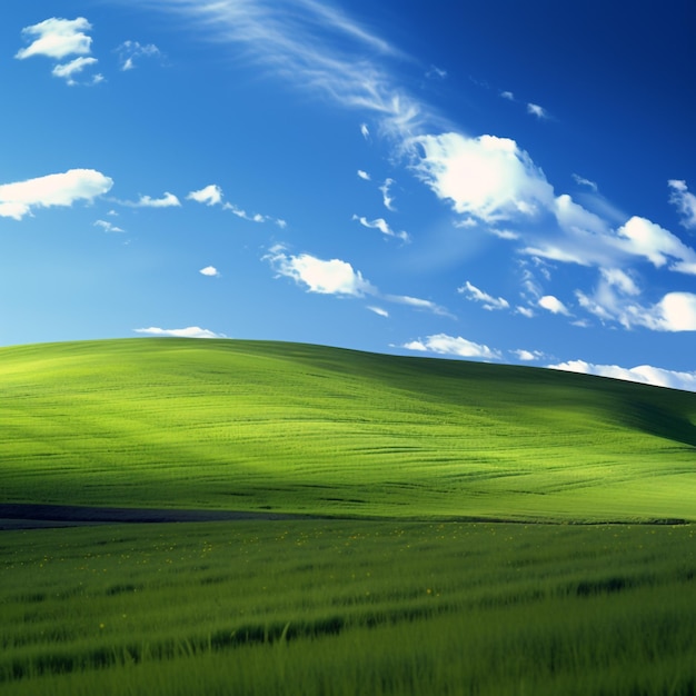 Field and blue sky